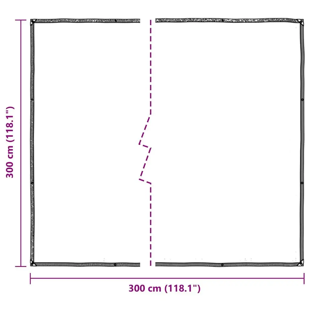 Clear Tarpaulin Polyethylene 3x3 m Transparent Water-Resistant Outdoor Cover