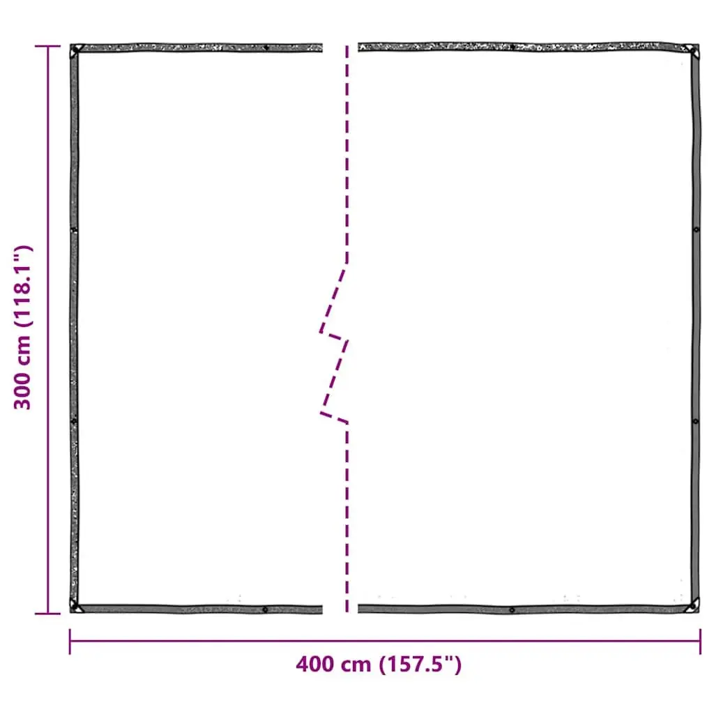 Clear Tarpaulin Polyethylene 3x4 m Transparent Outdoor Garden Furniture Cover