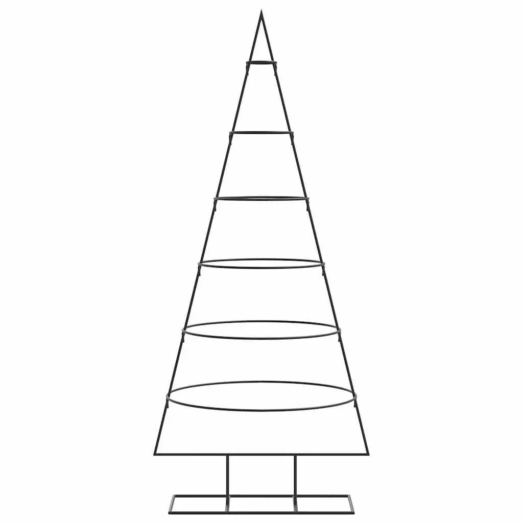 Metal Christmas Tree Frame Steel 150cm Black Modern DIY Seasonal Holiday Decor