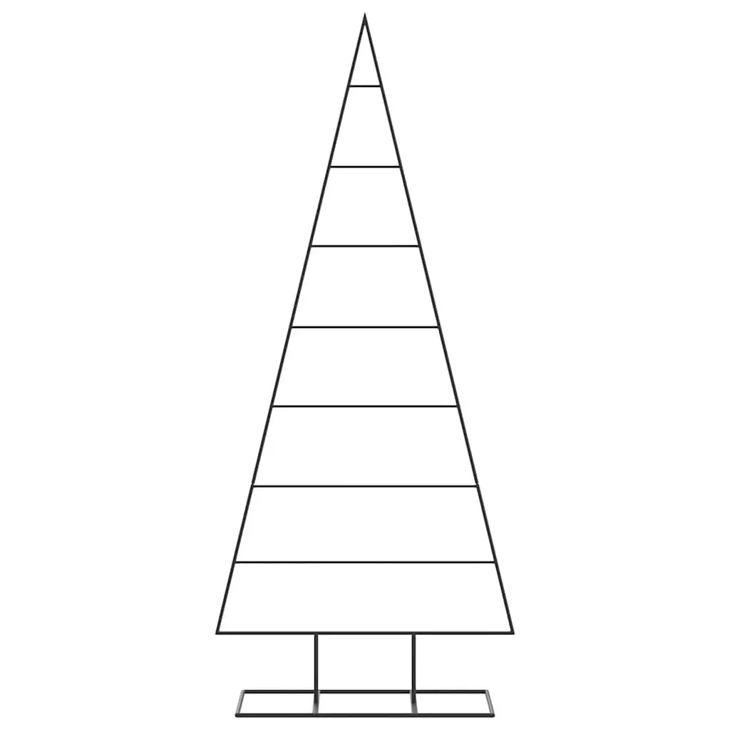 Metal Christmas Tree Frame 150cm Black DIY Modern Seasonal Decoration