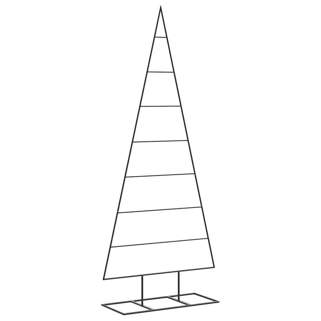Metal Christmas Tree Frame 150cm Black DIY Modern Seasonal Decoration