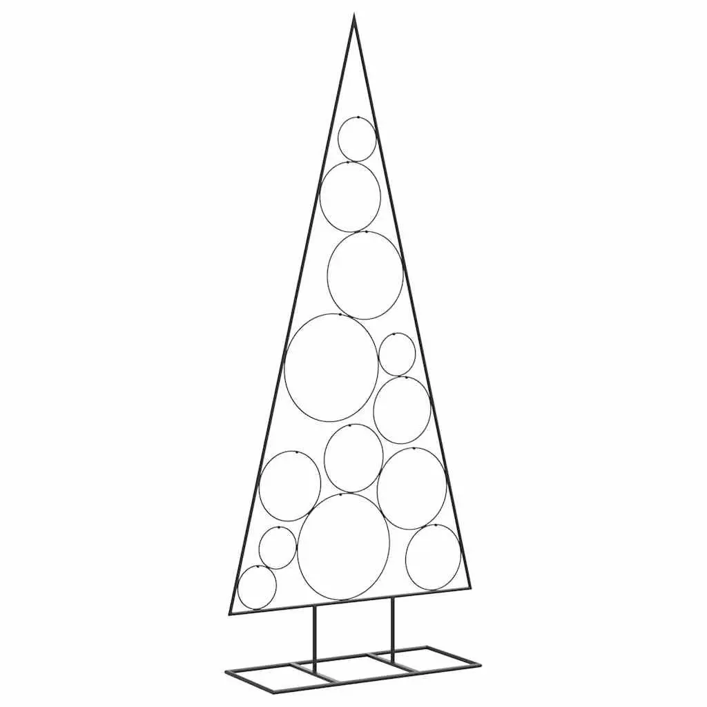 Metal Christmas Tree Frame Steel 150cm Tall Black DIY Decoration
