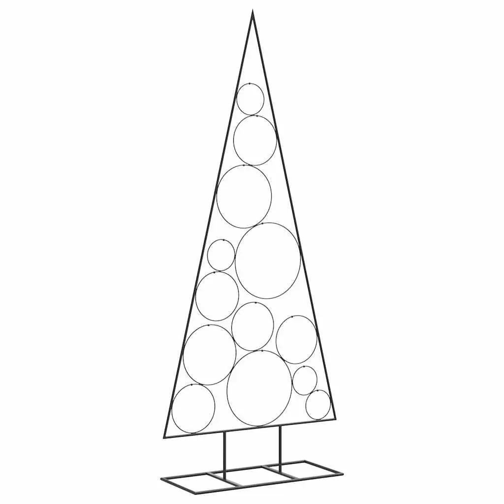 Metal Christmas Tree Frame Steel 150cm Tall Black DIY Decoration