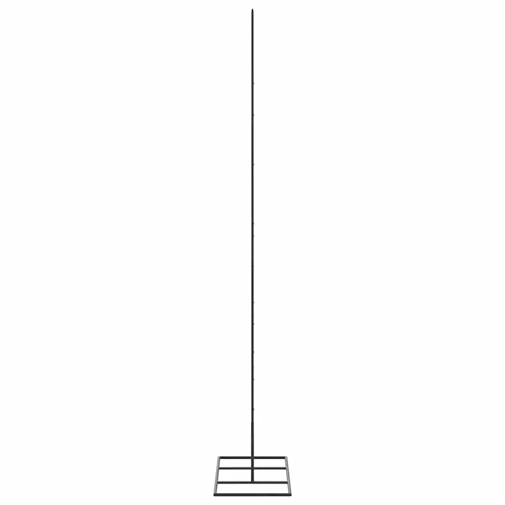 Metal Christmas Tree Frame Steel 150cm Tall Black DIY Decoration
