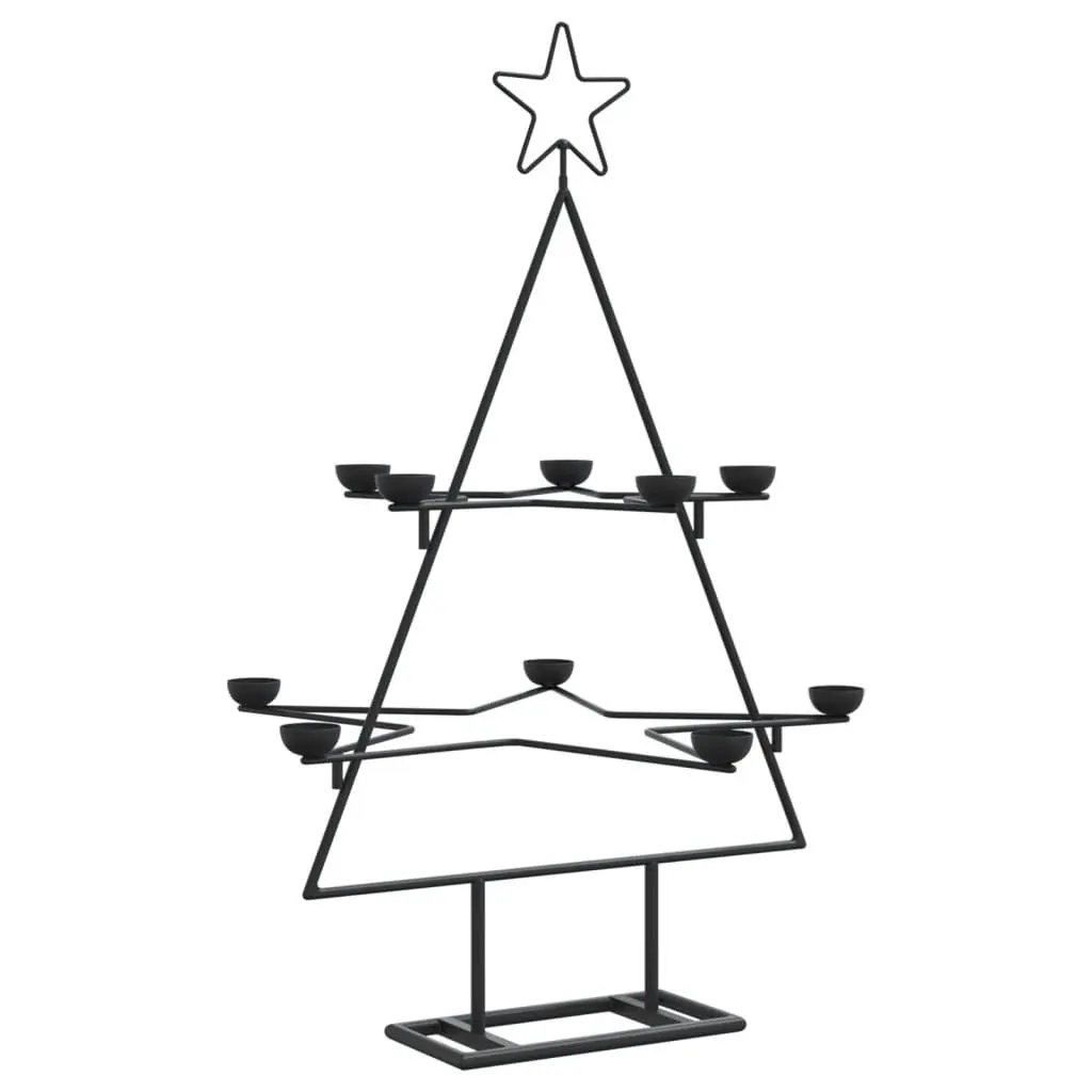 Metal Christmas Tree Decoration 75cm Black DIY Modern Holiday Display Stand