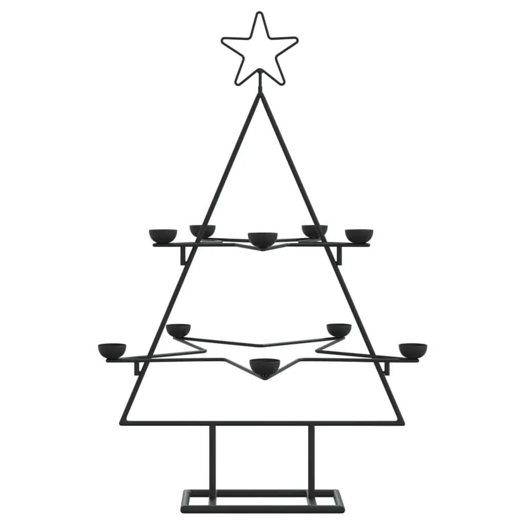 Metal Christmas Tree Decoration 75cm Black DIY Modern Holiday Display Stand