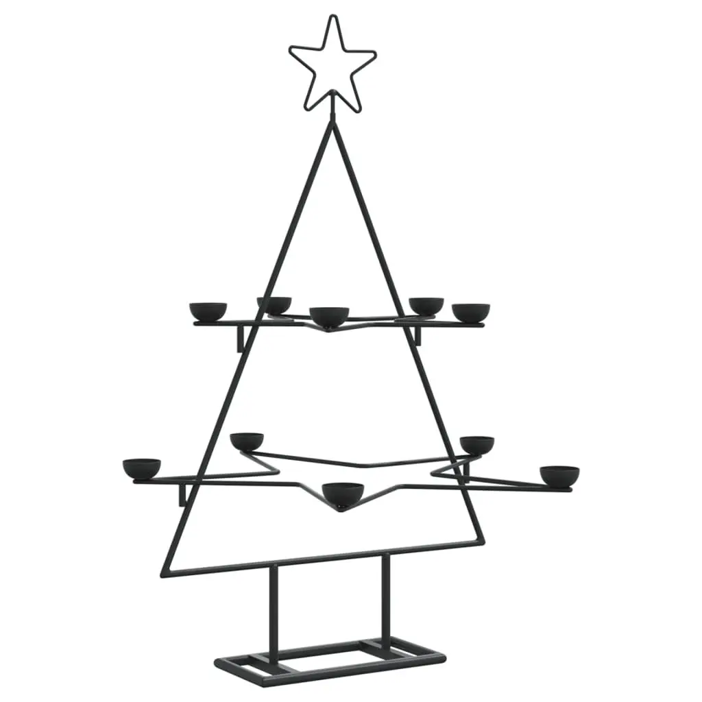 Metal Christmas Tree Decoration 75cm Black DIY Modern Holiday Display Stand