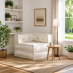 Practical Use of Cream Modular Sofa Unit 70x70x54