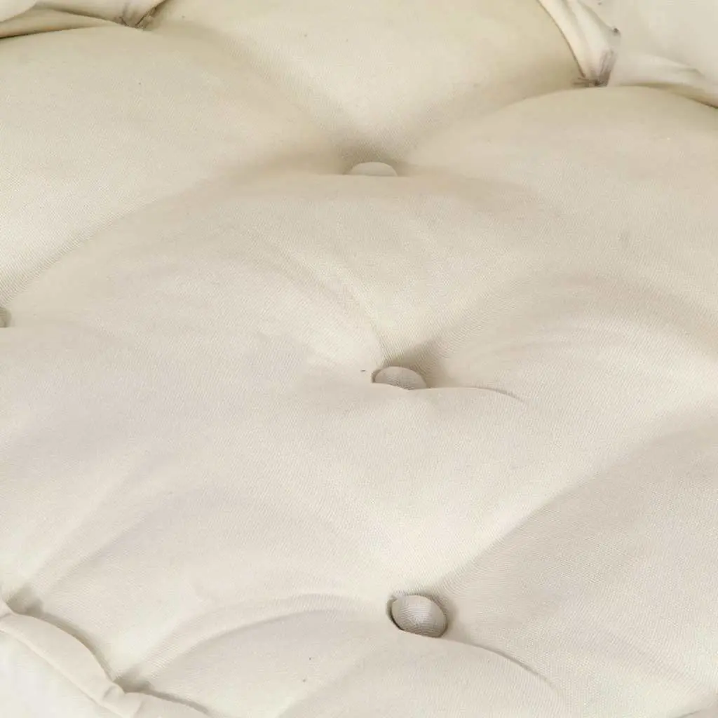 Modular Sofa Unit Cotton Floor Cushion 70x70x54 Cream Soft Seating Lounge