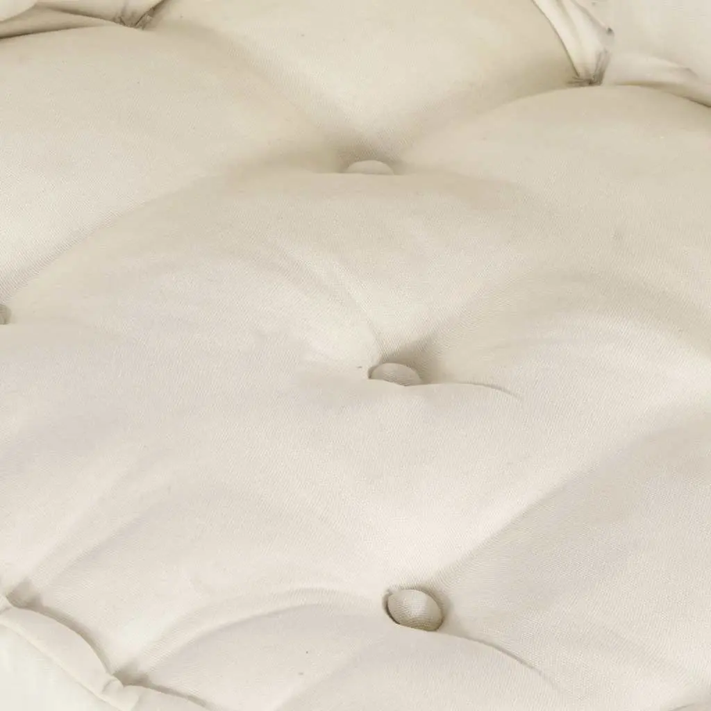 Modular Floor Cushion Sofa Unit Foam Filling Cotton Fabric 70x70x54cm Cream