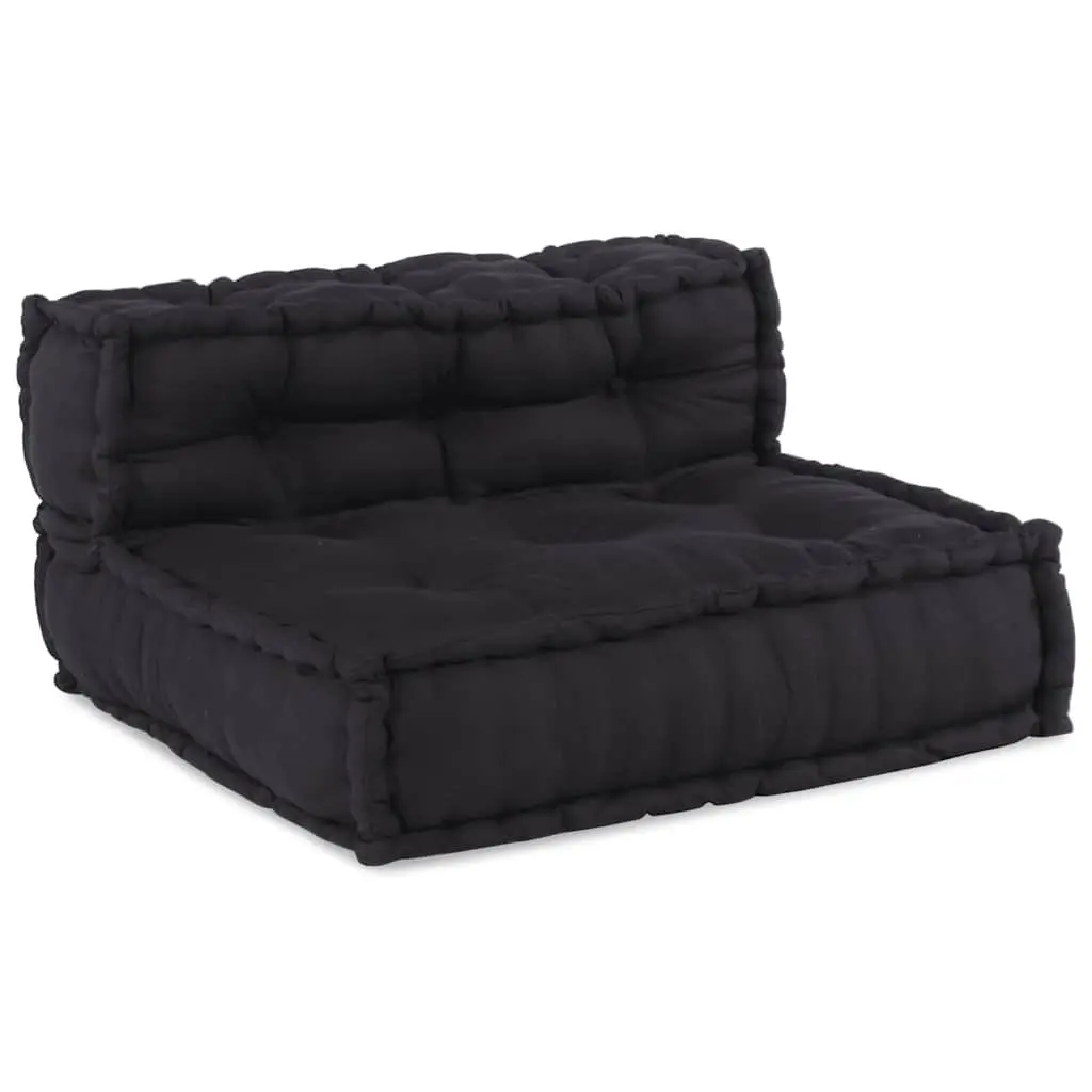 Modular Sofa Unit Foam Filled Anthracite Cotton 70 x 70 x 54 cm