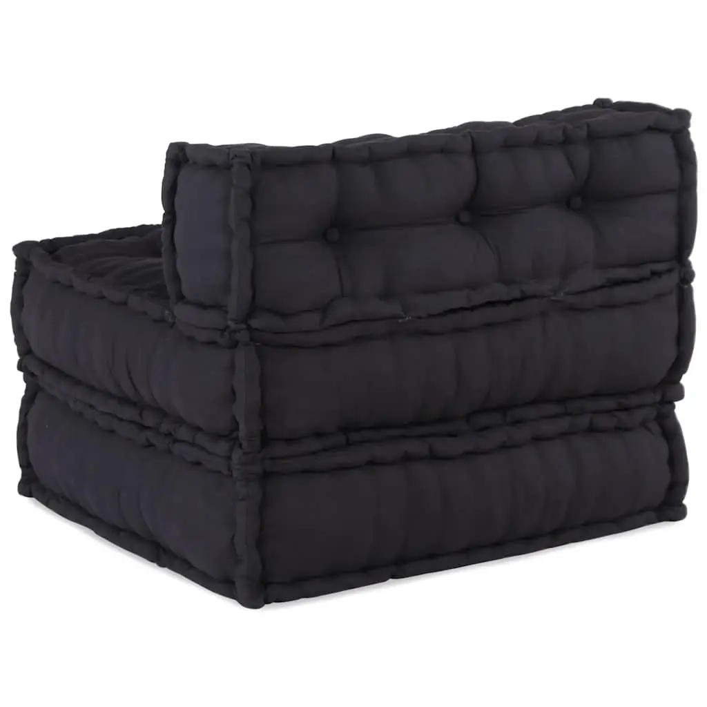 Modular Sofa Unit Foam Filled Anthracite Cotton 70 x 70 x 54 cm