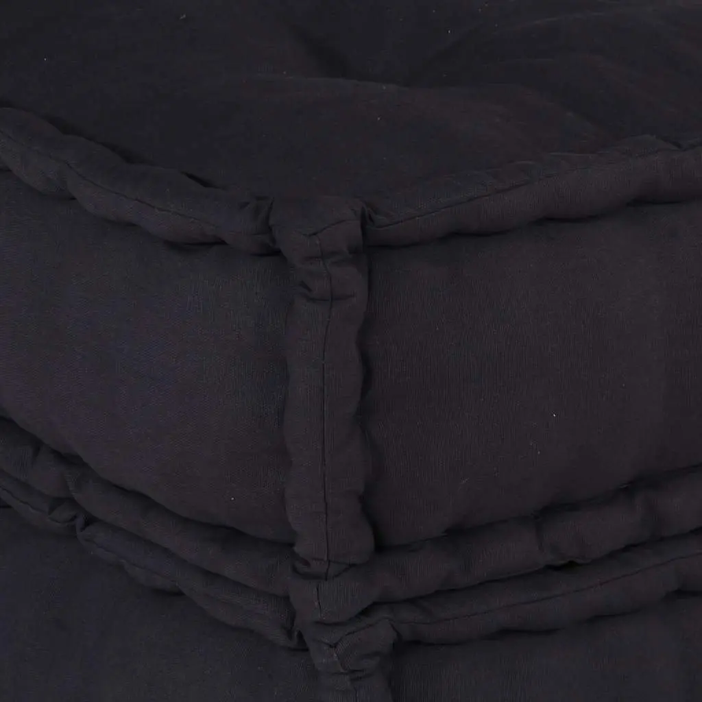 Modular Sofa Unit Foam Filled Anthracite Cotton 70 x 70 x 54 cm