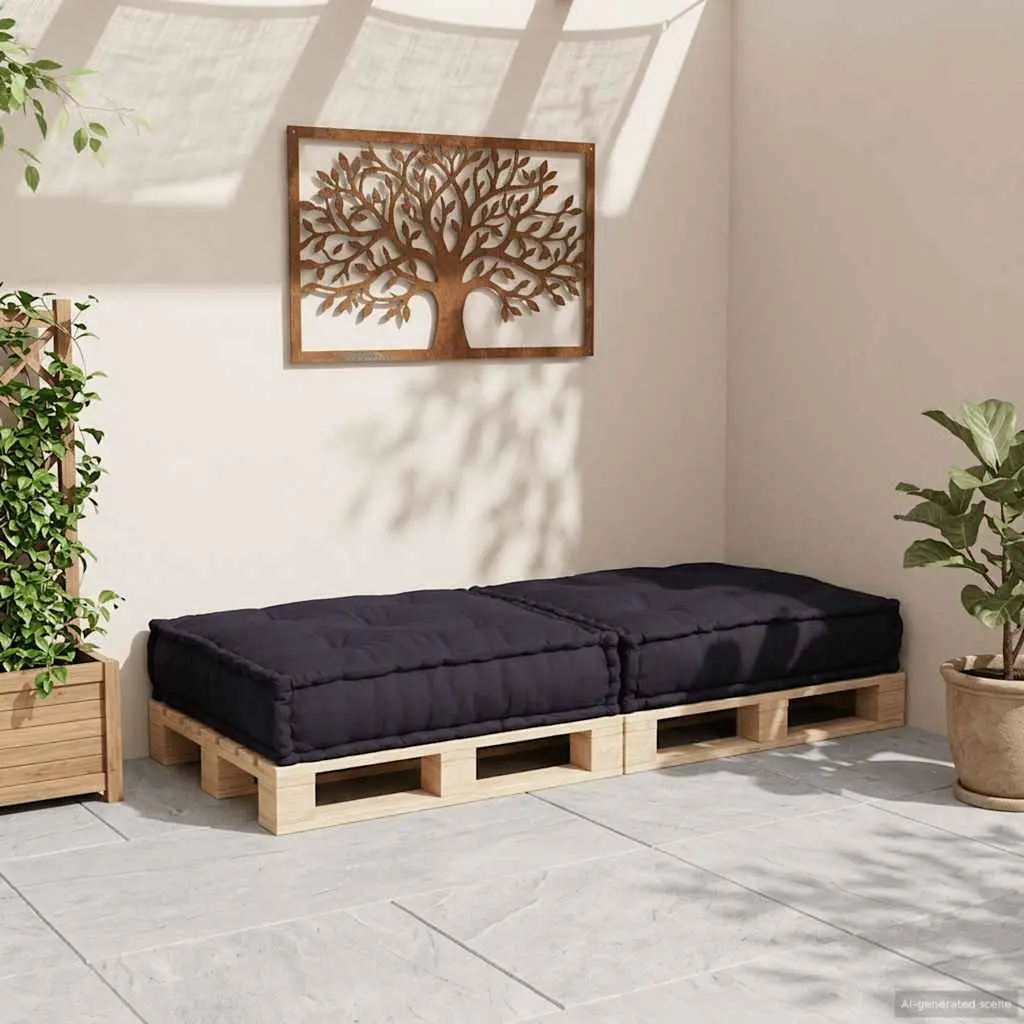 Modular Floor Sofa Unit Anthracite Fabric Cushion Seat Living Room Lounge