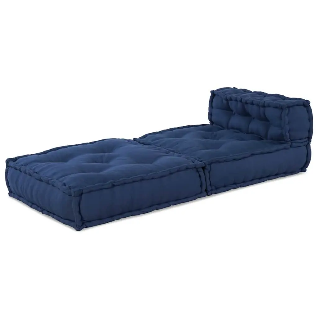 Modular Sofa Unit Fabric 70x70x56cm Indigo Indoor Outdoor Lounge Seating
