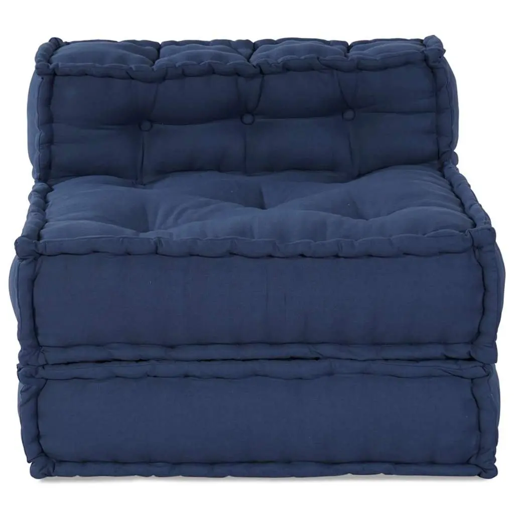 Modular Sofa Unit Fabric 70x70x56cm Indigo Indoor Outdoor Lounge Seating