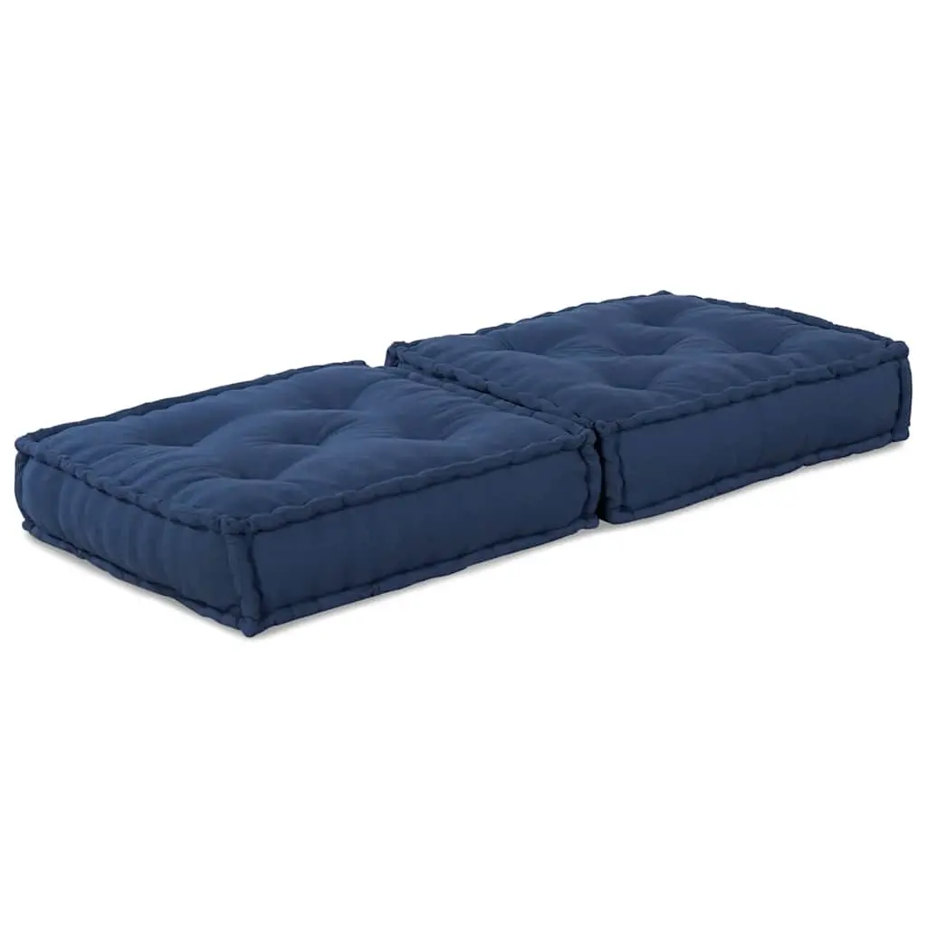 Modular Sofa Unit Fabric Blue 70x70x36cm Indoor Outdoor Lounge Cushion Seating