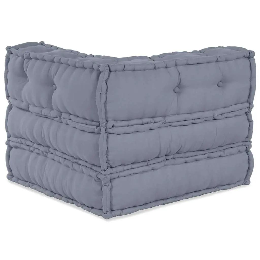 Modular Sofa Unit Fabric 70x70x56cm Grey Indoor Outdoor Lounge Seating
