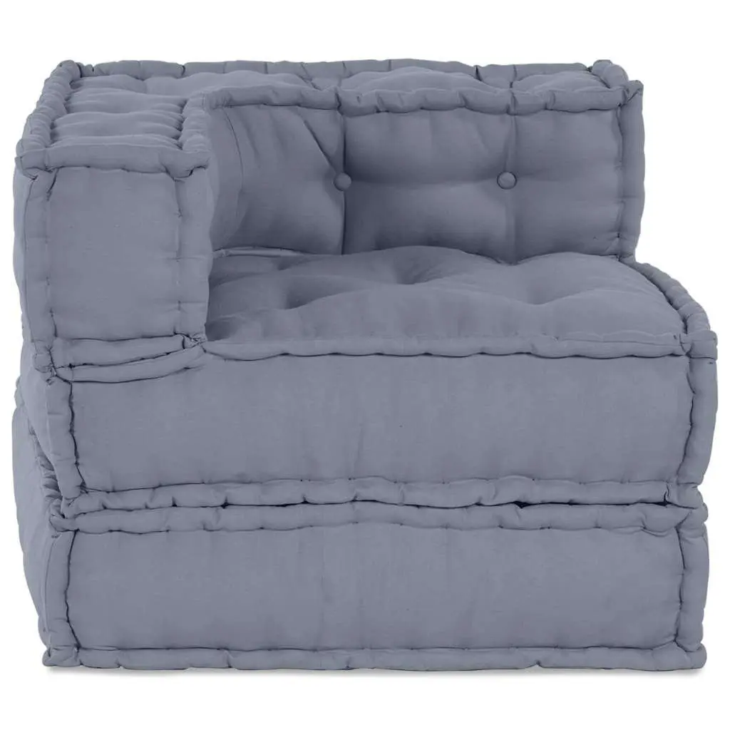 Modular Sofa Unit Fabric 70x70x56cm Grey Indoor Outdoor Lounge Seating
