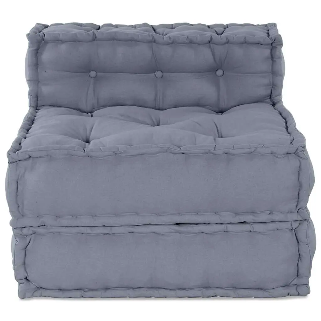 Modular Sofa Unit Grey 70x70x56cm Fabric Cushion Seating Indoor Outdoor Lounge