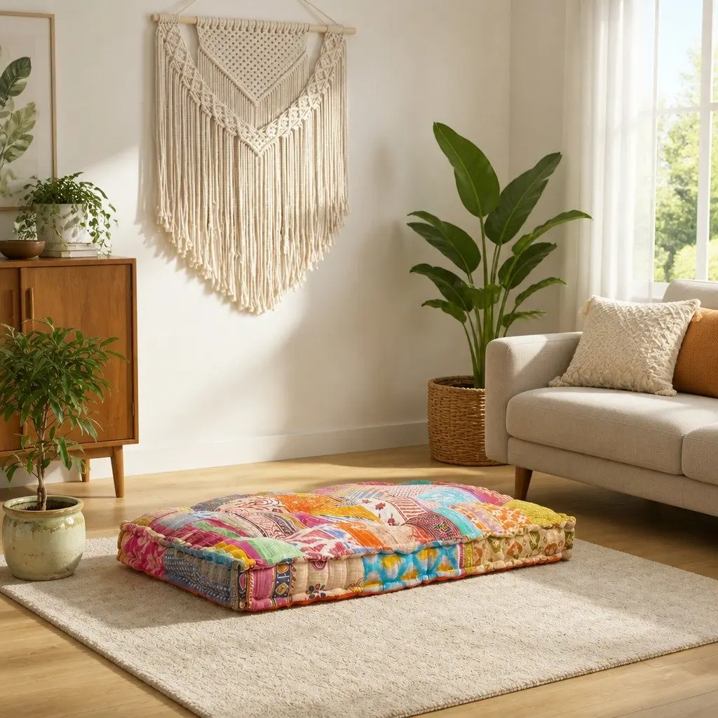 Pallet Sofa Cushion Fabric 120 x 80 x 12 cm Multicolour Modular Outdoor Indoor Seating
