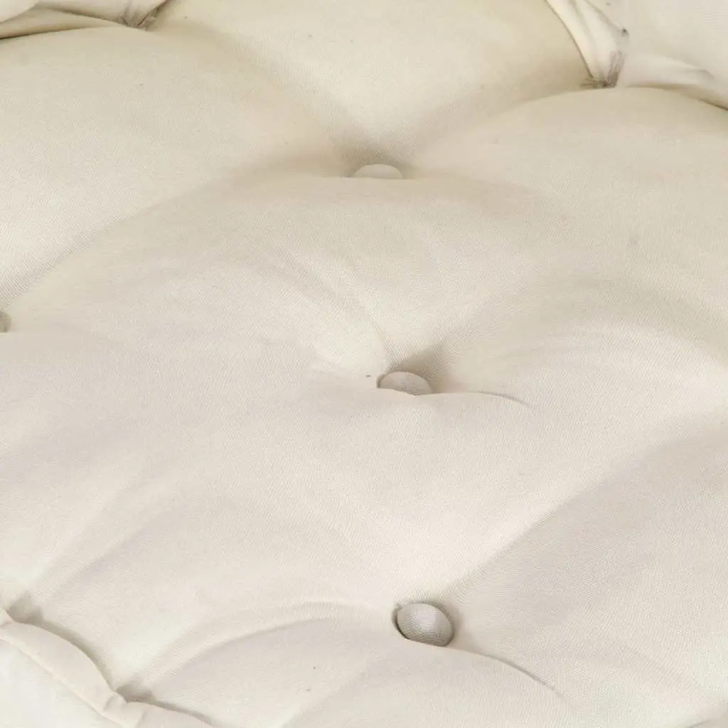 Pallet Sofa Cushion Foam Filled Fabric 120 x 80 x 38 cm Cream 2 Piece Modern Indoor Outdoor Seating
