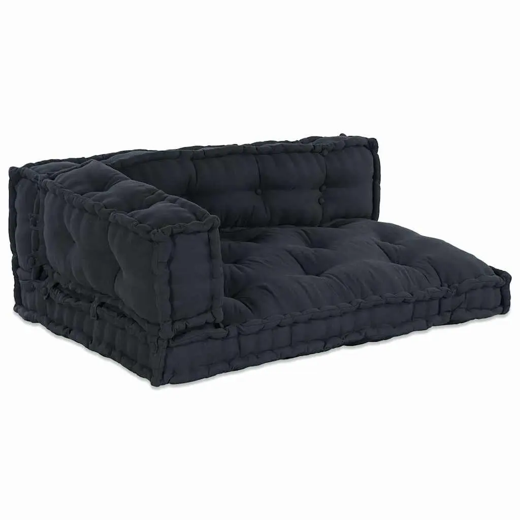 Modular Fabric Pallet Sofa Cushions Anthracite 3 Piece Set 120x80x38cm Indoor Outdoor
