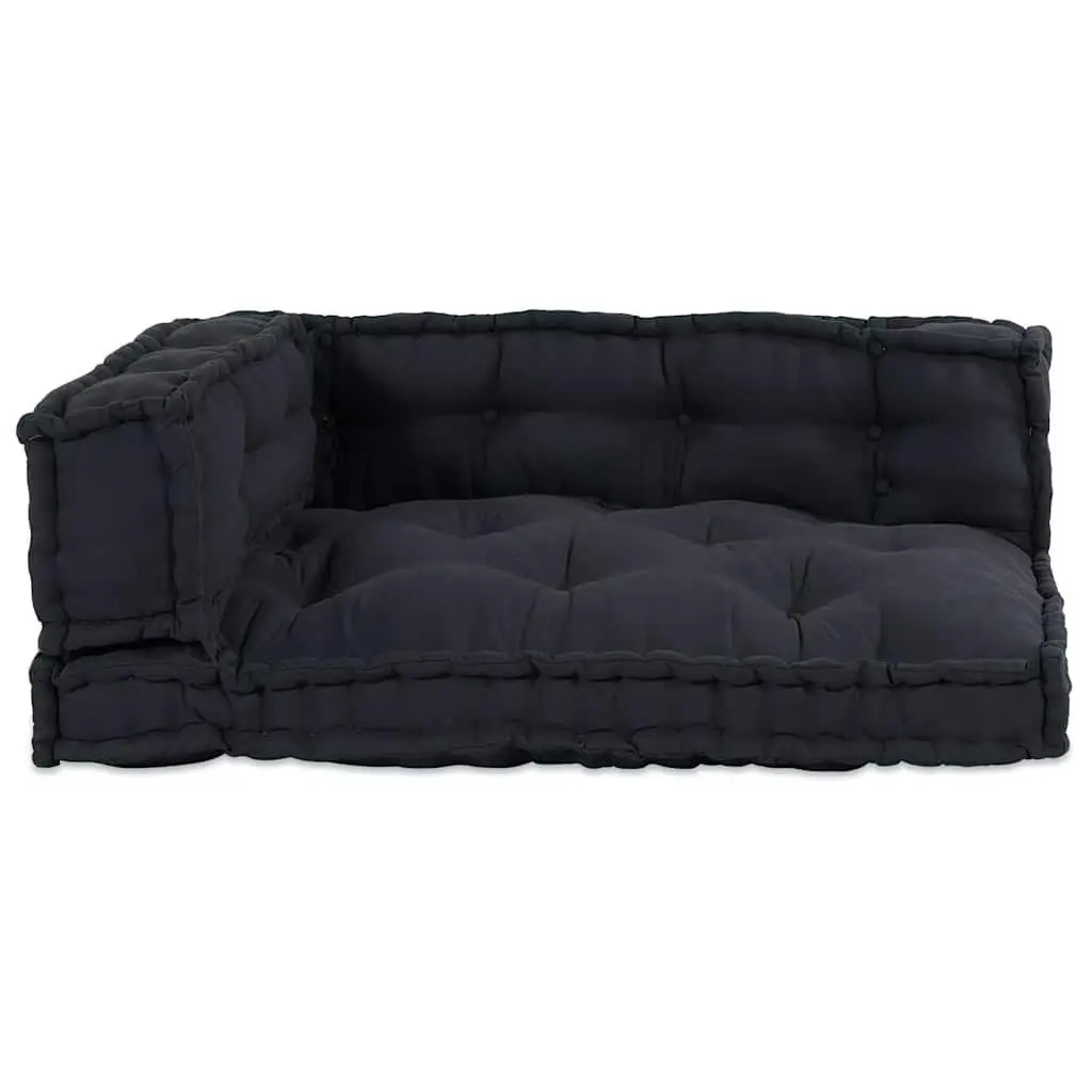 Modular Fabric Pallet Sofa Cushions Anthracite 3 Piece Set 120x80x38cm Indoor Outdoor