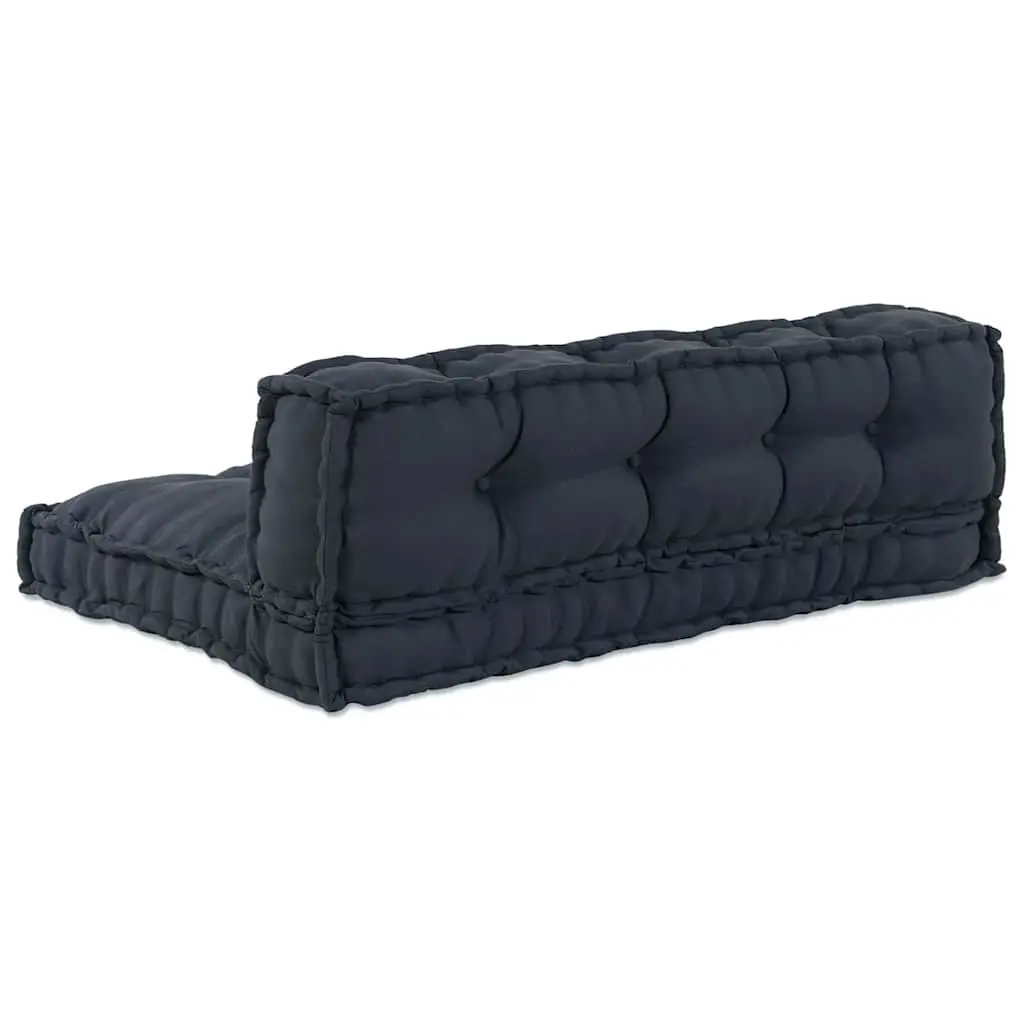 Pallet Sofa Cushion Fabric Upholstery 120 x 80 x 38 cm Anthracite 2 pcs