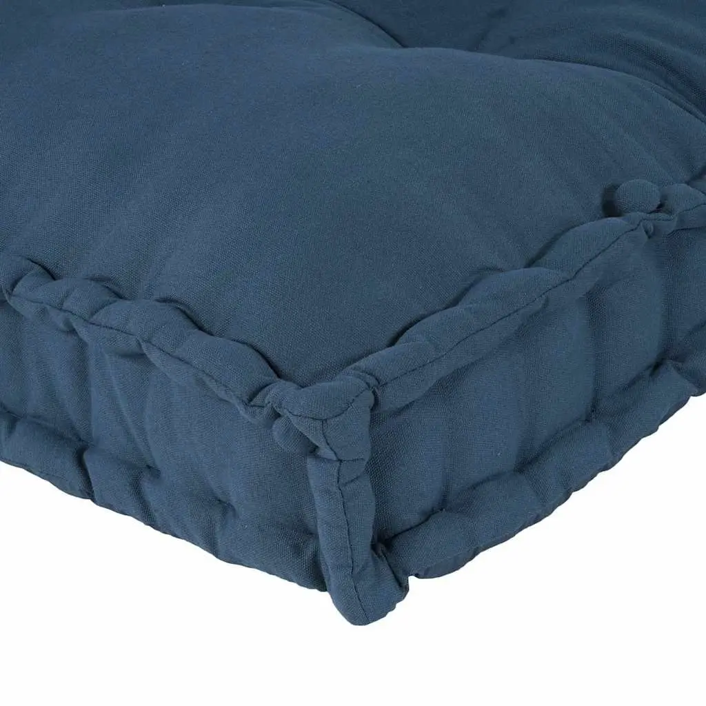 Pallet Sofa Cushion Foam Fabric 120 x 80 x 38 cm Blue 3 Piece