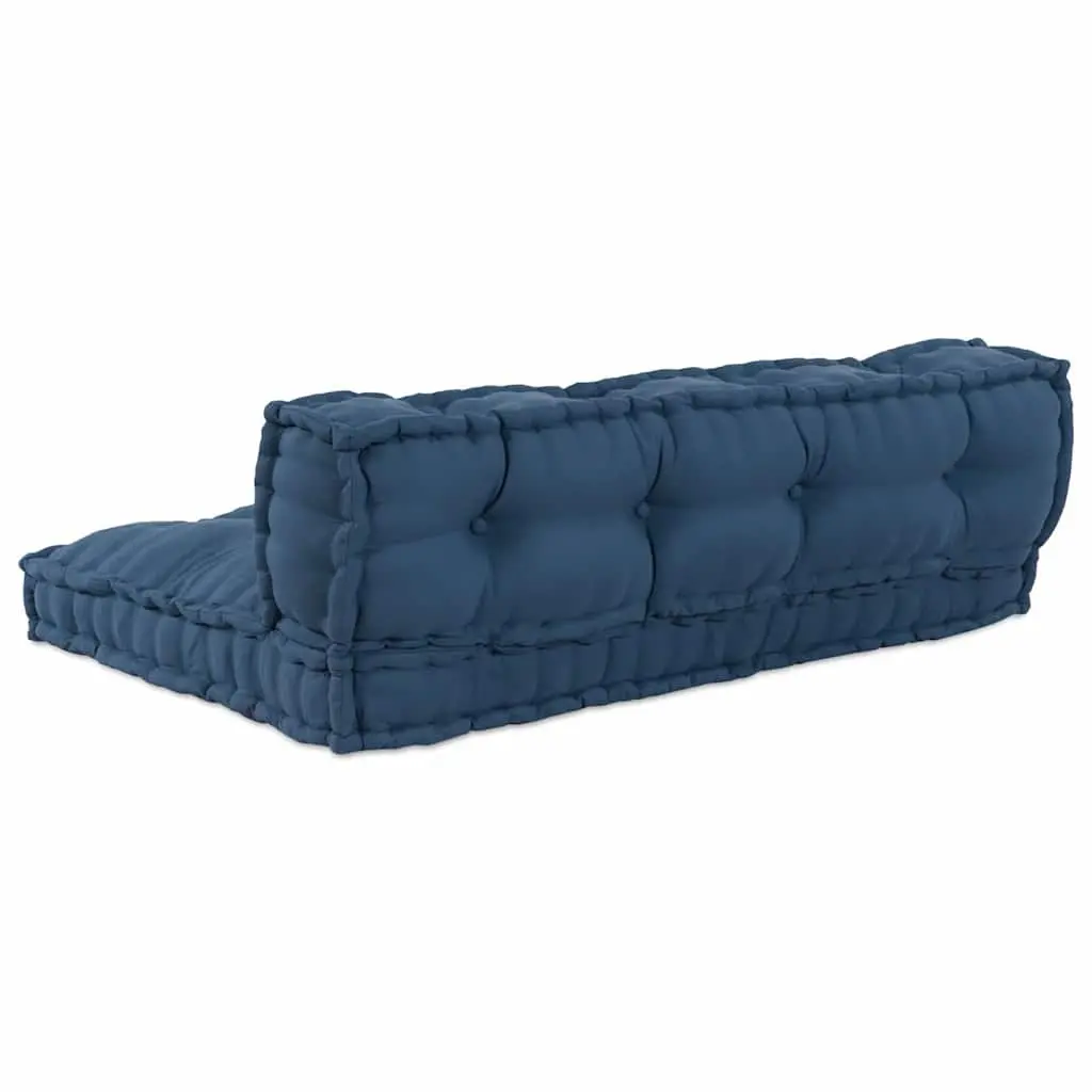 Pallet Sofa Cushion 2 pcs Blue 120 x 80 x 38 cm Fabric Indoor Outdoor