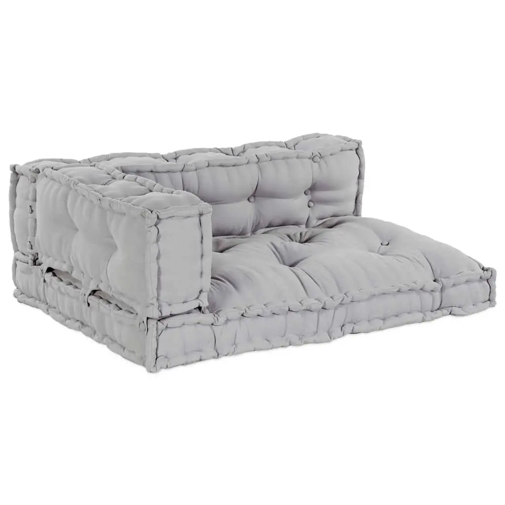 3-Piece Grey Modular Sofa Cushions