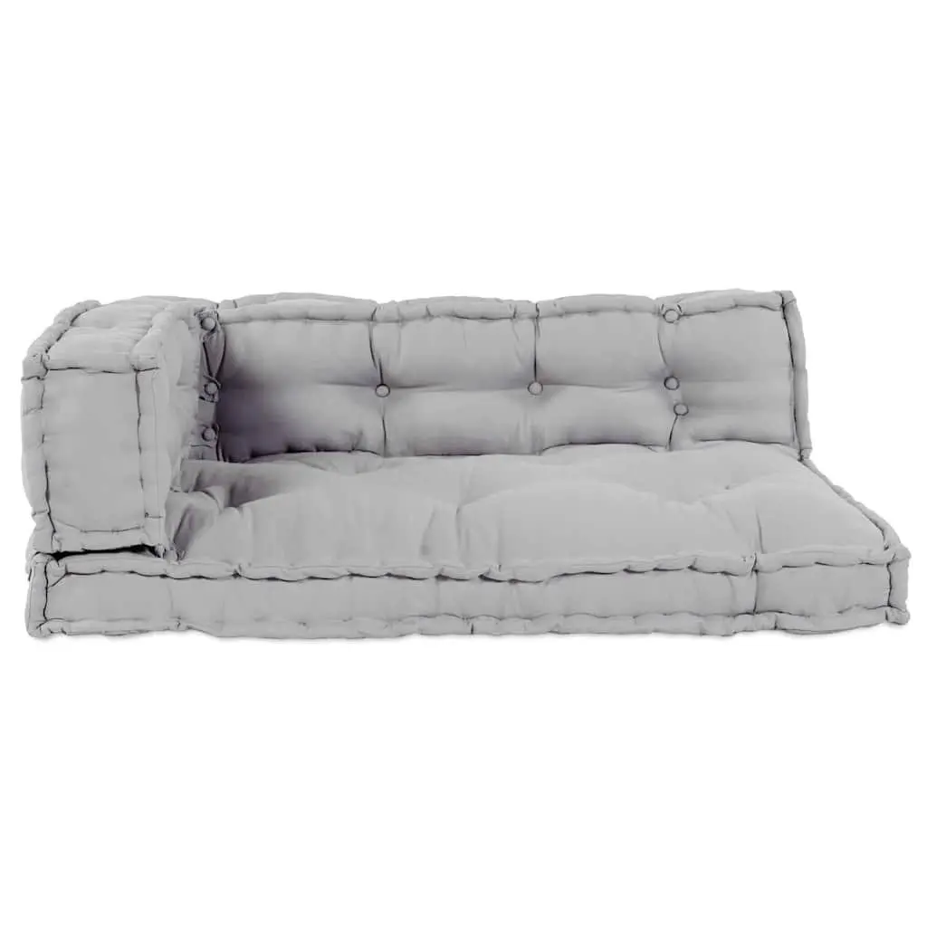 3-Piece Grey Modular Sofa Cushions