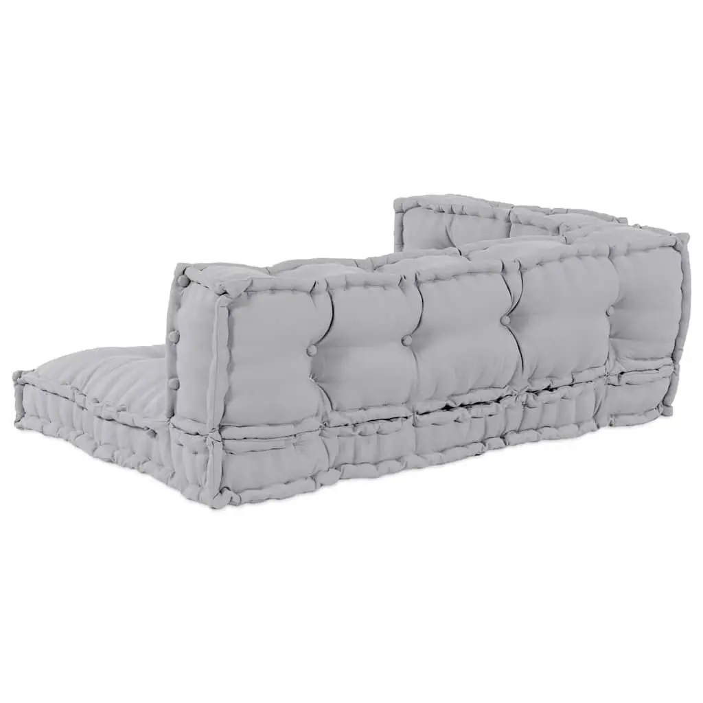 3-Piece Grey Modular Sofa Cushions