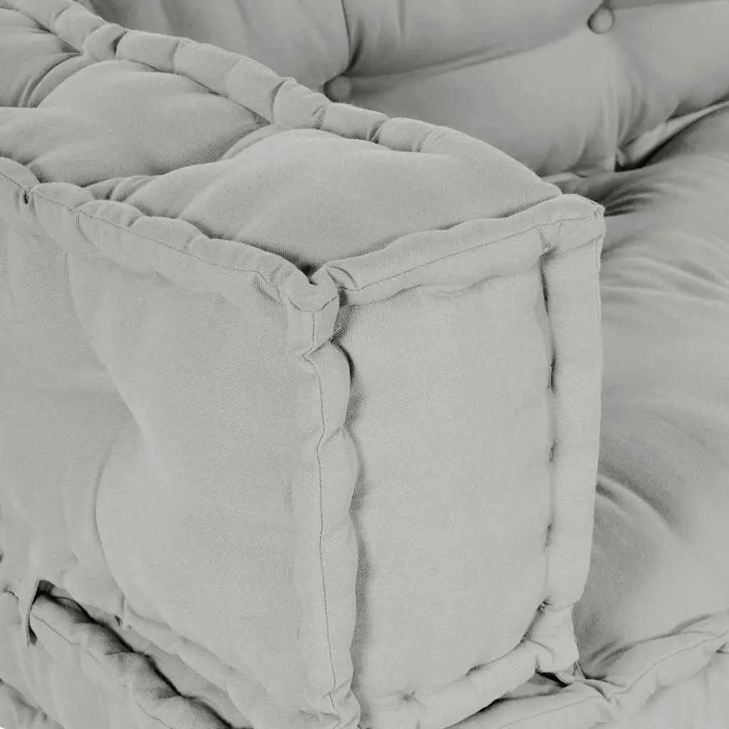 3-Piece Grey Modular Sofa Cushions