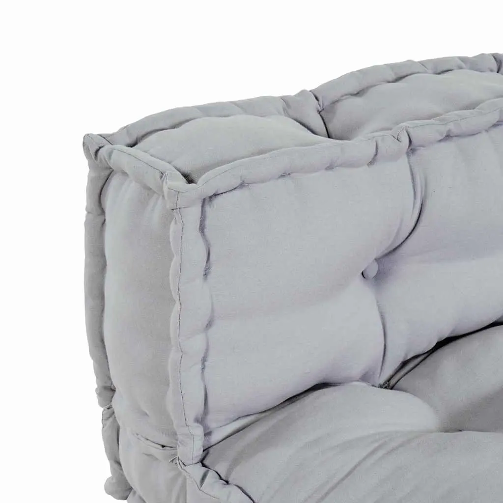 Pallet Sofa Cushion Fabric 120x80x38cm Grey Modular Indoor Outdoor Seating 2 pcs