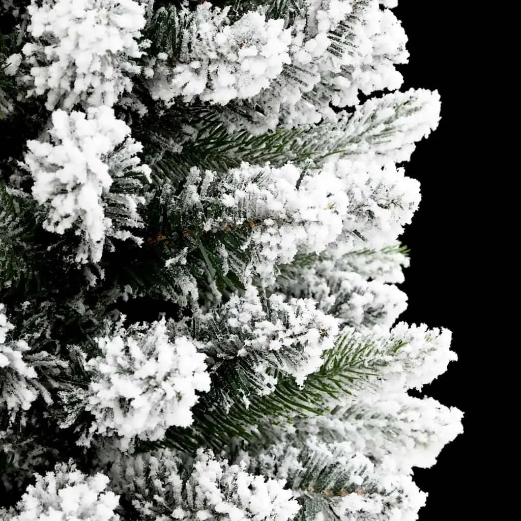 Artificial Christmas Tree Slim 180cm Flocked Snow White PVC PE Tips