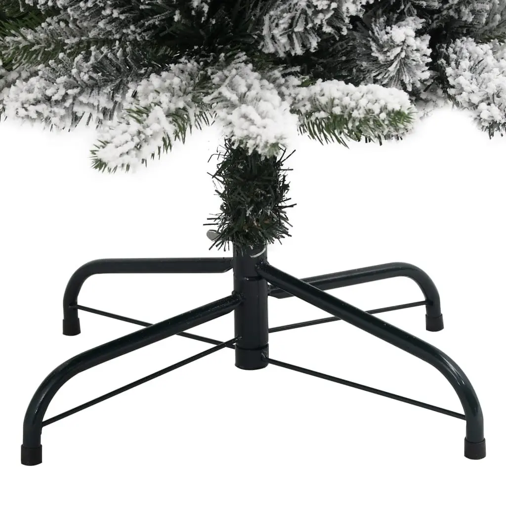 Artificial Christmas Tree Slim 180cm Flocked Snow White PVC PE Tips