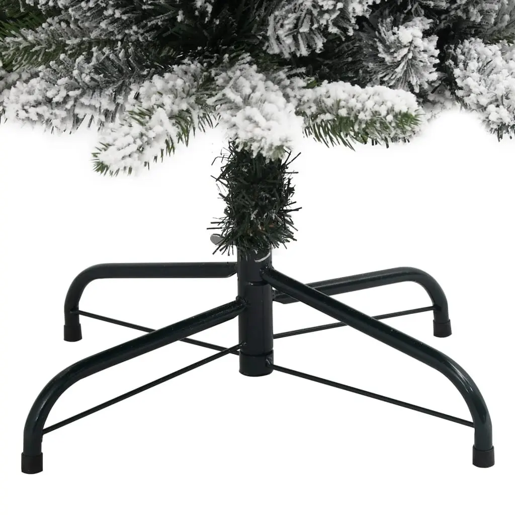 Artificial Christmas Tree Slim 240cm Flocked Snow White PVC PE
