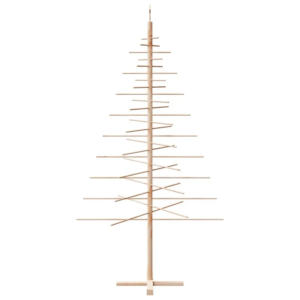 Wooden Christmas Tree Decoration 210cm Solid Pine Wood Stand Disassemblable
