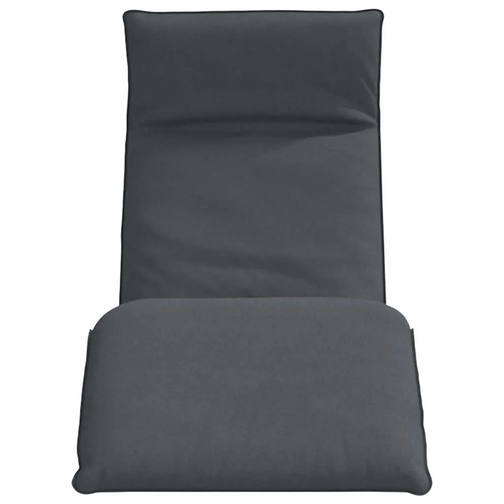 Folding Sun Lounger Metal Frame Water-Repellent Oxford Fabric Anthracite 5 Position