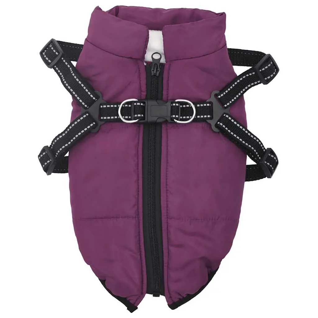 Dog Coat Waterproof Reflective Winter Jacket 2XL Purple