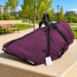 Dog Coat with Built-In Harness Waterproof Reflective Winter Jacket Purple 3XL