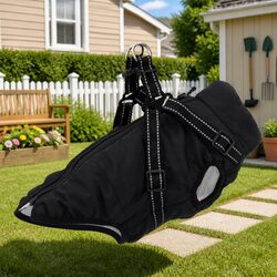 Dog Coat with Built-in Harness Waterproof Reflective Winter Jacket Pet Apparel