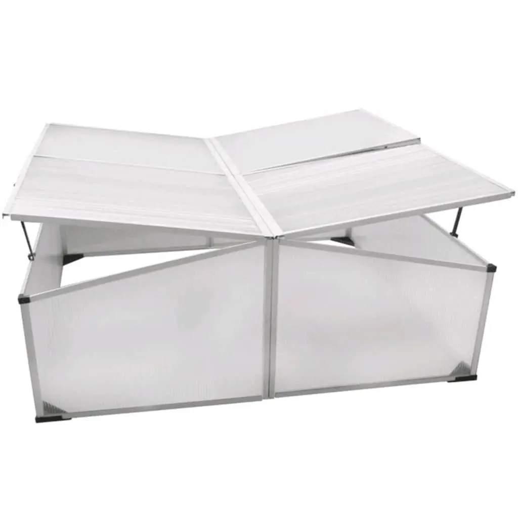 Cold Frame Greenhouse 4 Lids 108x41x110cm Polycarbonate Garden Growing
