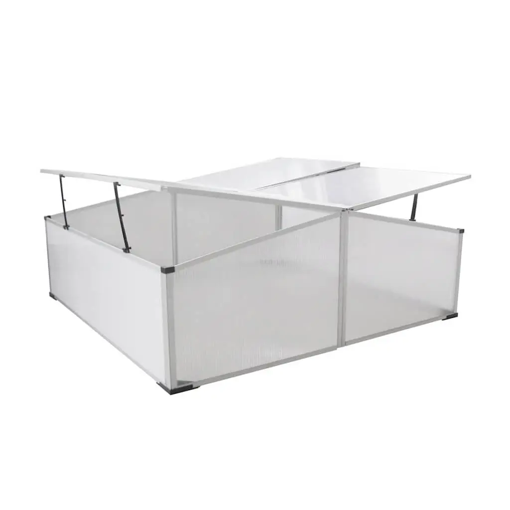Cold Frame Greenhouse 4 Lids 108x41x110cm Polycarbonate Garden Growing