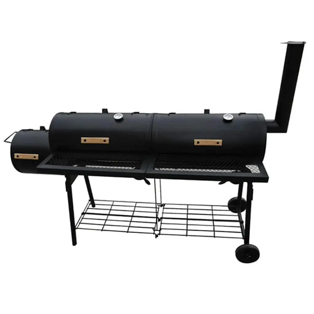 Smoker BBQ Offset Smoker Grill Charcoal Black Outdoor Cooking