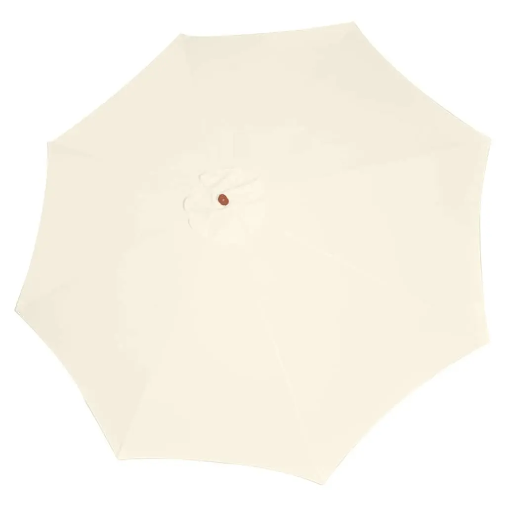 Garden Umbrella Shade Canopy Outdoor White 258x300cm Hardwood Frame Rot-Proof Polyester