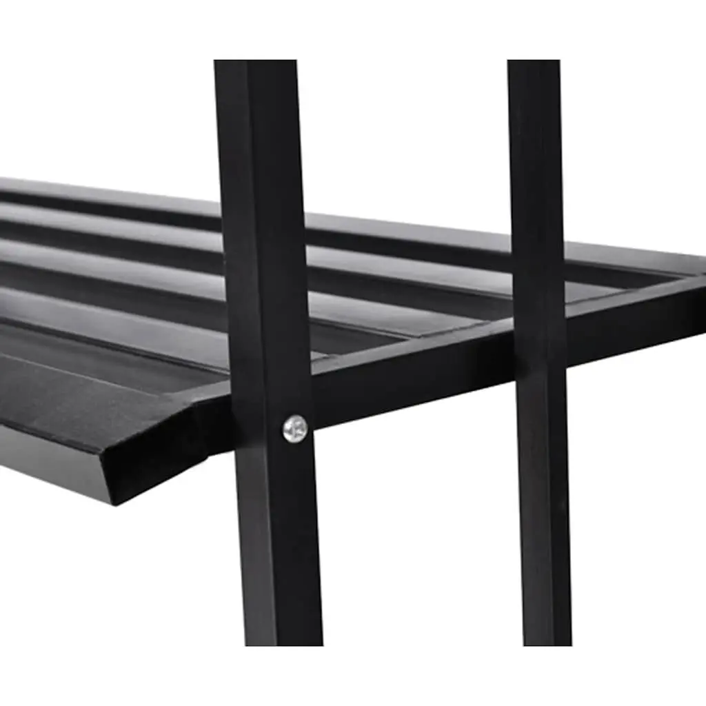 Garden Arch Bench Outdoor Structure Metal Black