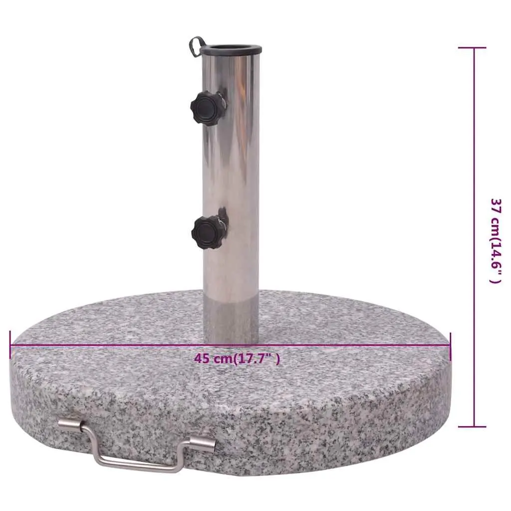 Parasol Stand Granite Stainless Steel 45cm Grey